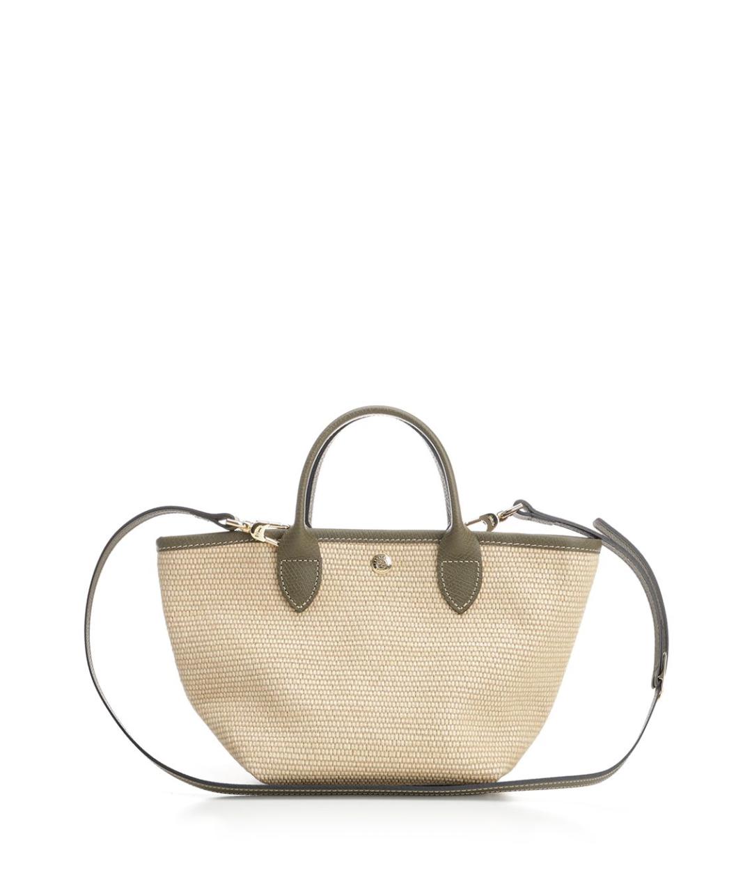 LONGCHAMP Бежевая тканевая сумка тоут, фото 3