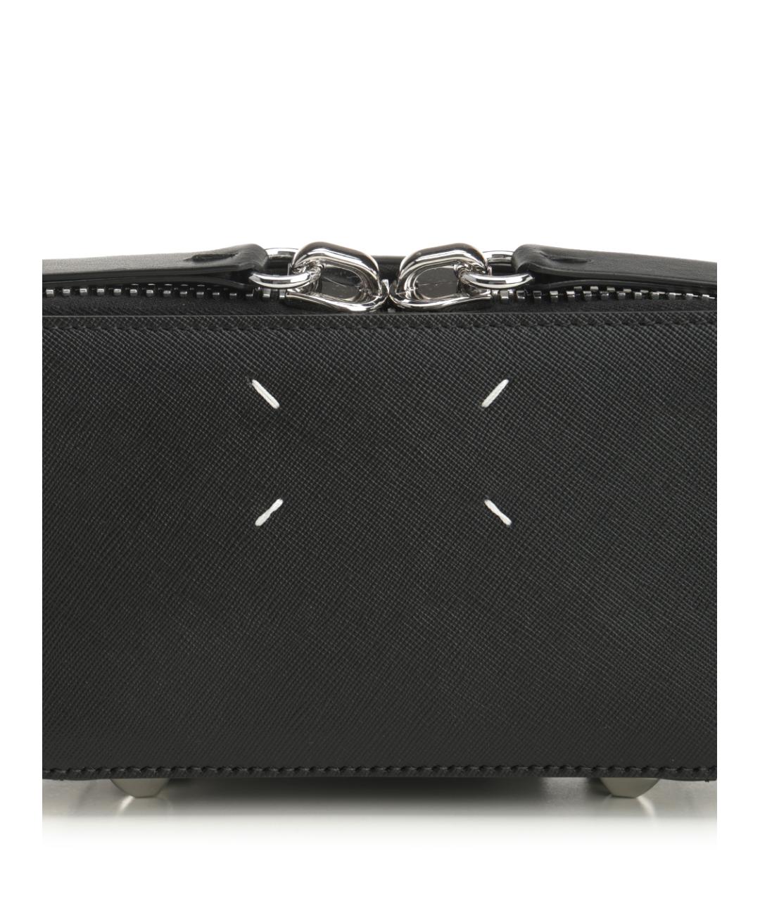 MAISON MARGIELA Черная кожаная сумка на плечо, фото 6