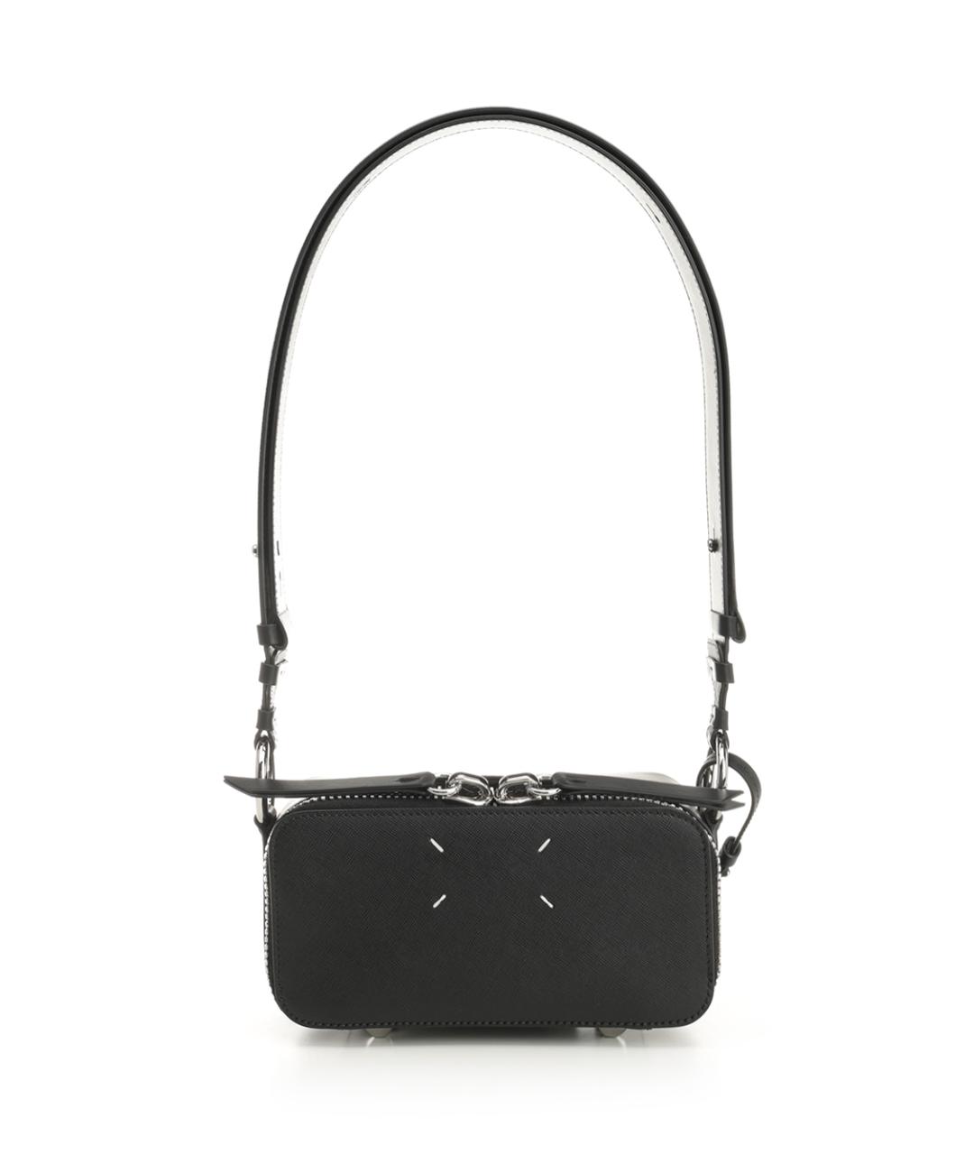 MAISON MARGIELA Черная кожаная сумка на плечо, фото 1