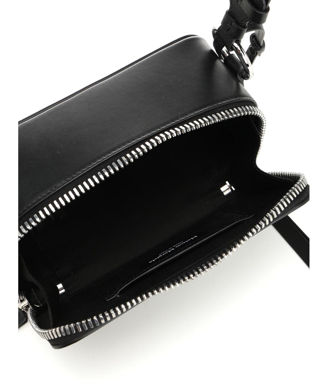 MAISON MARGIELA Черная кожаная сумка на плечо, фото 4