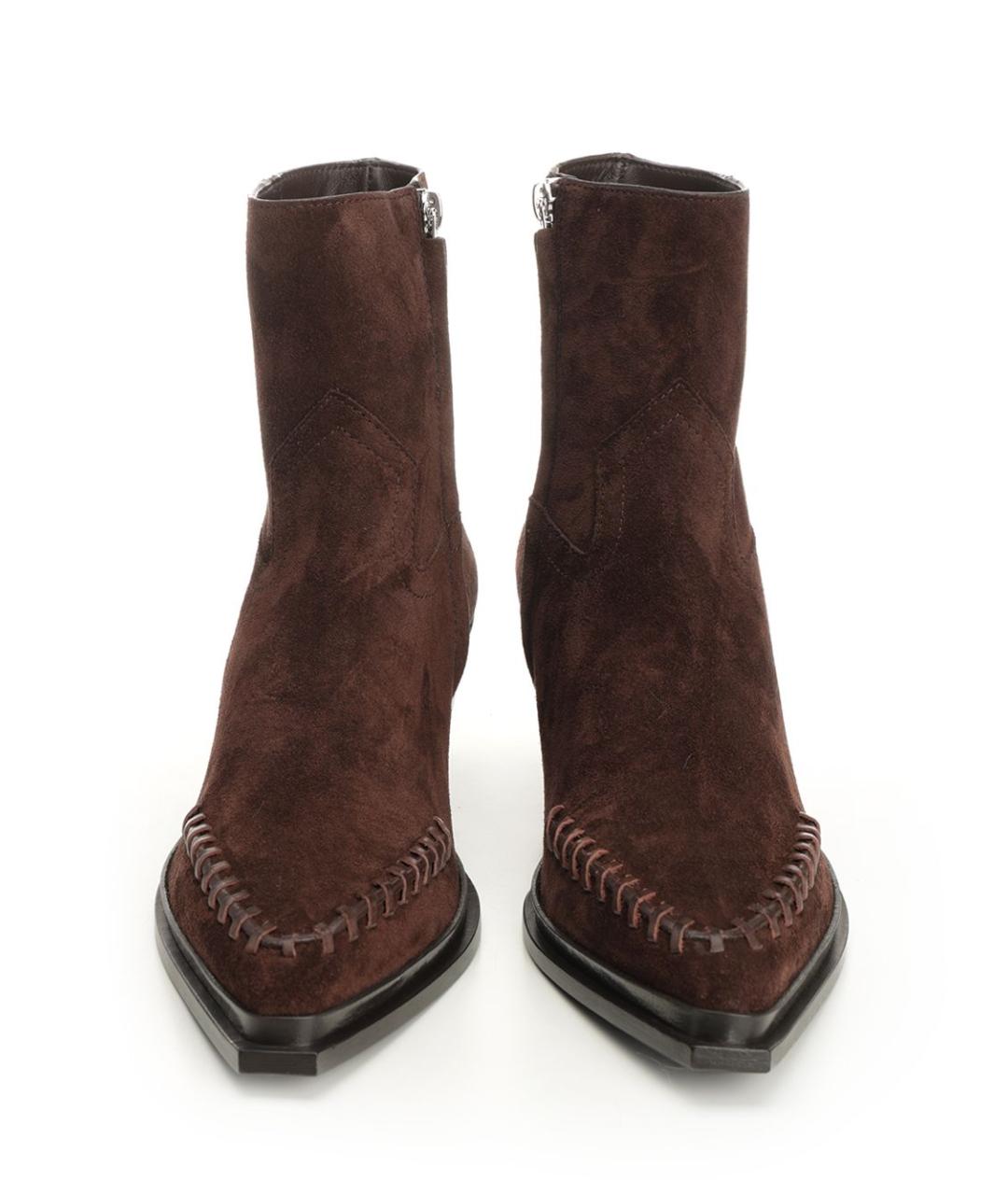 JIMMY CHOO Коричневые замшевые полусапоги, фото 5