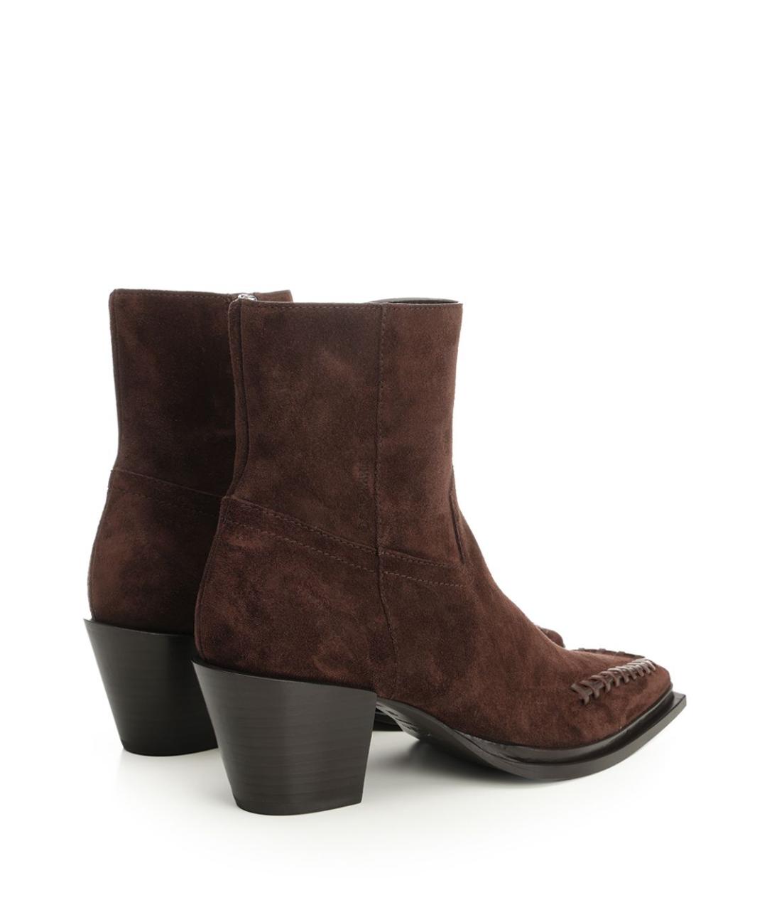 JIMMY CHOO Коричневые замшевые полусапоги, фото 3