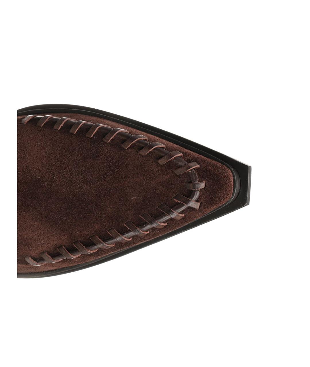 JIMMY CHOO Коричневые замшевые полусапоги, фото 4