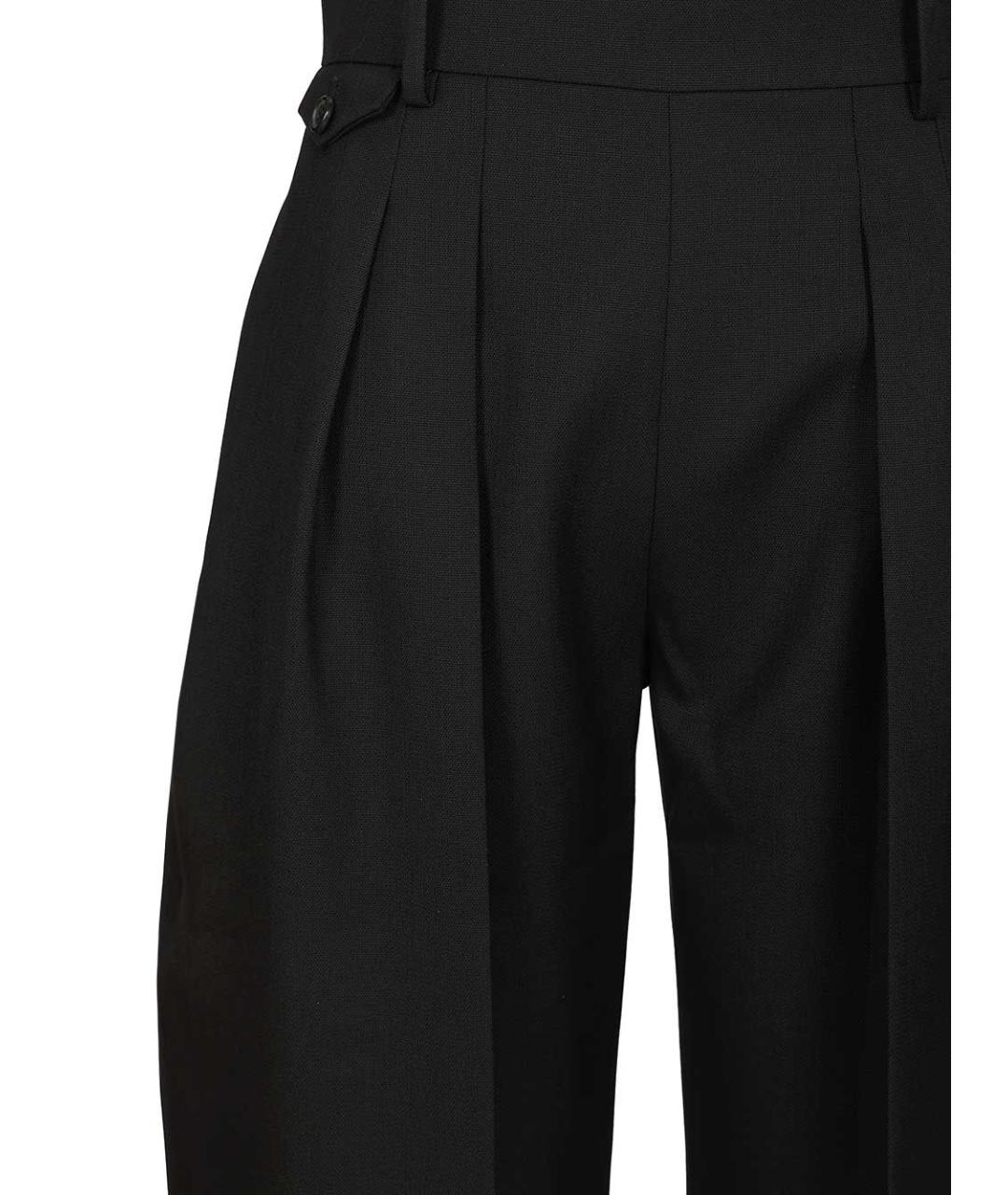 KHAITE Черные шерстяные прямые брюки, фото 4