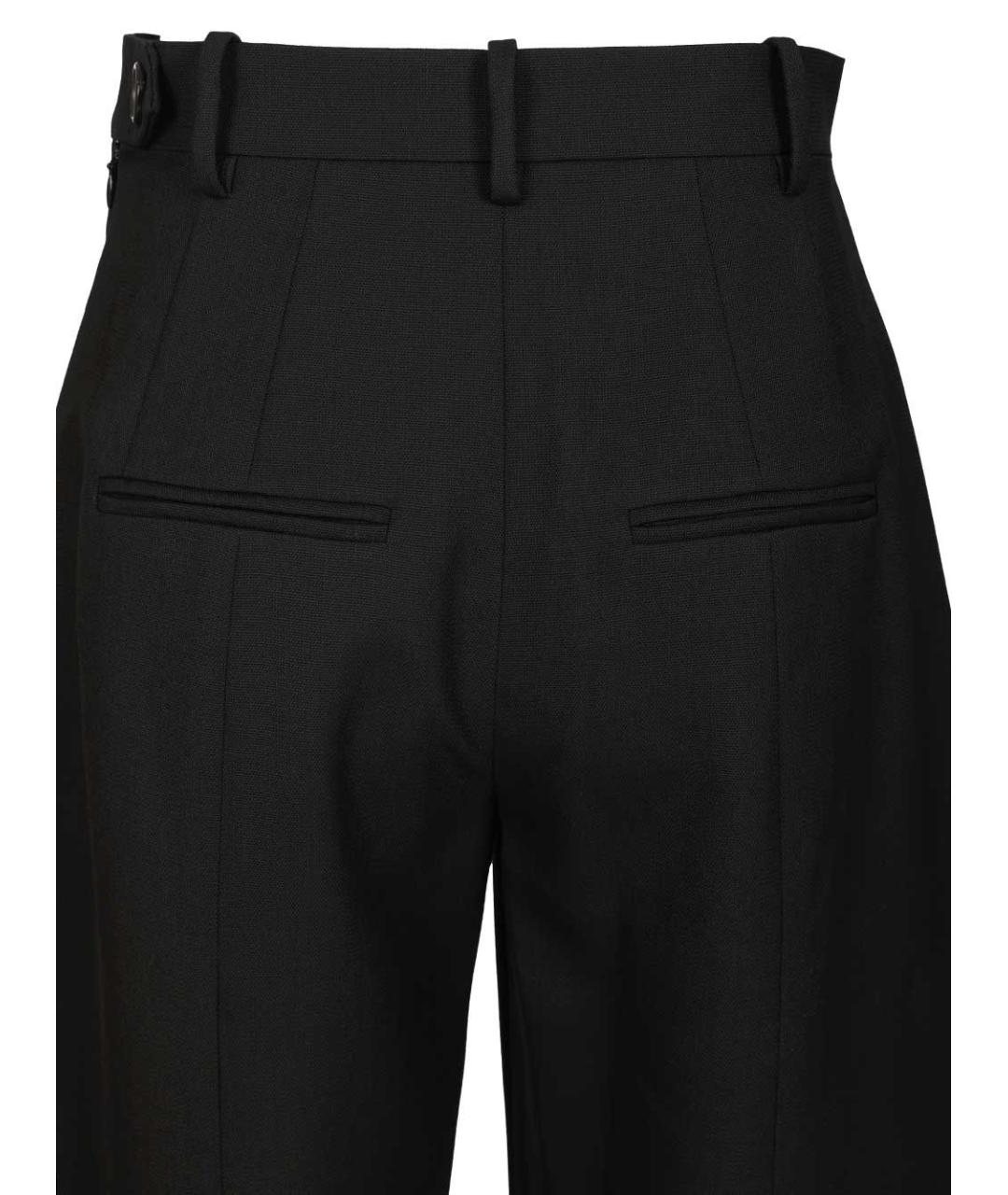 KHAITE Черные шерстяные прямые брюки, фото 5