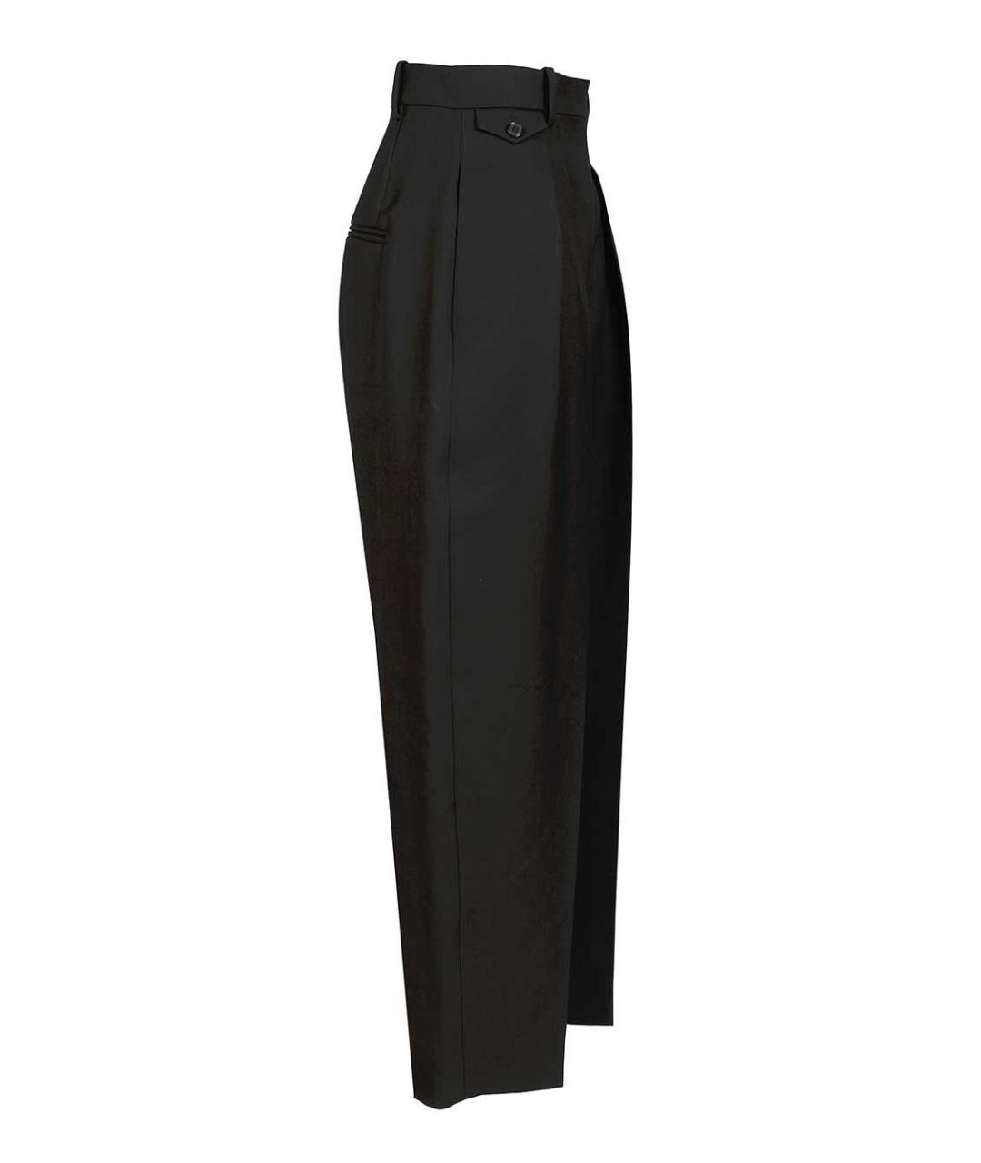 KHAITE Черные шерстяные прямые брюки, фото 3