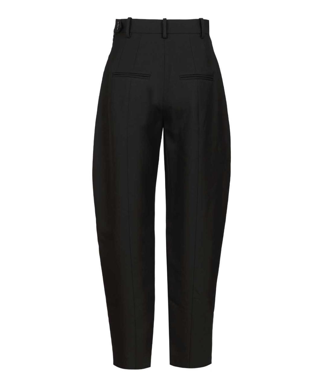 KHAITE Черные шерстяные прямые брюки, фото 2