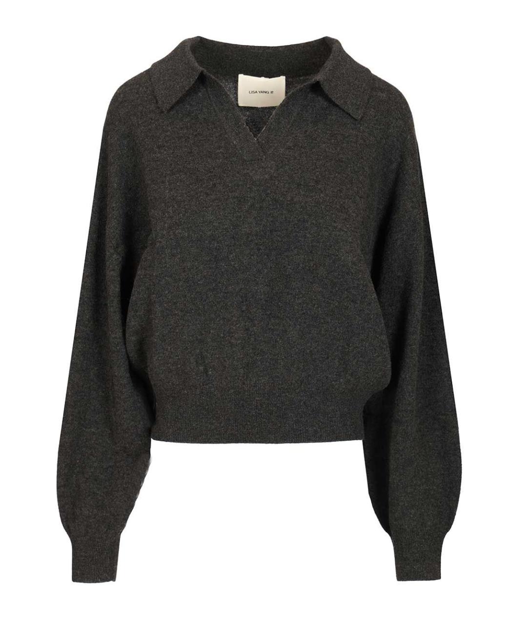 LISA YANG Антрацитовый кашемировый джемпер / свитер, фото 1