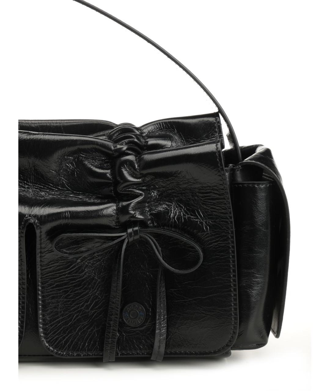 ACNE STUDIOS Черная кожаная сумка на плечо, фото 5