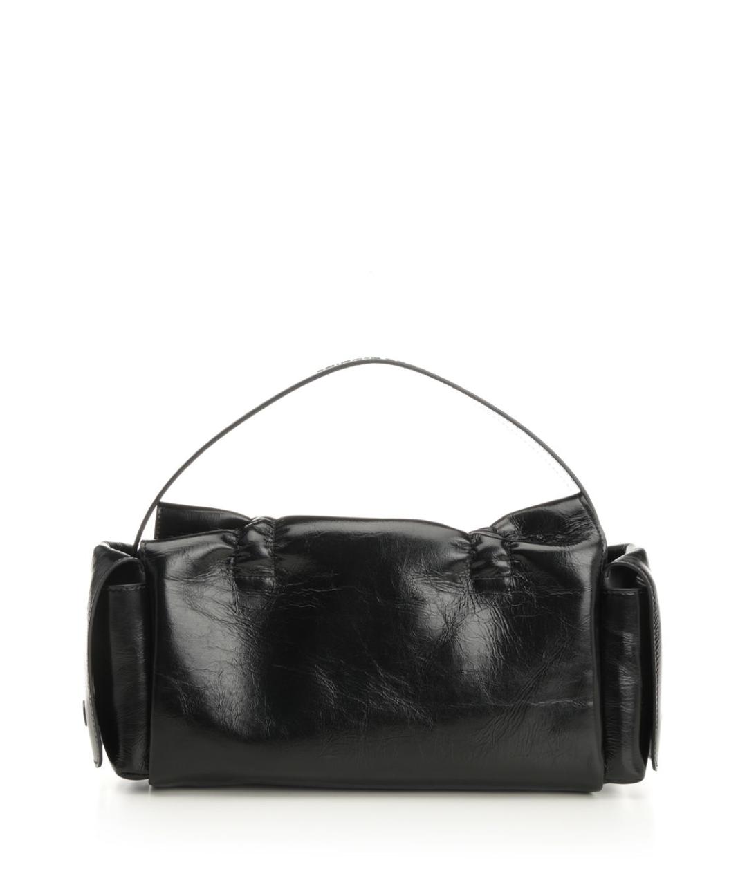 ACNE STUDIOS Черная кожаная сумка на плечо, фото 3