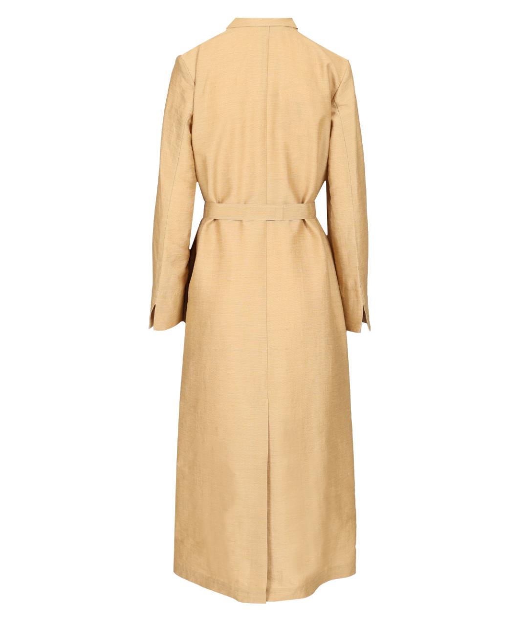 MAX MARA Бежевый льняной тренч/плащ, фото 2