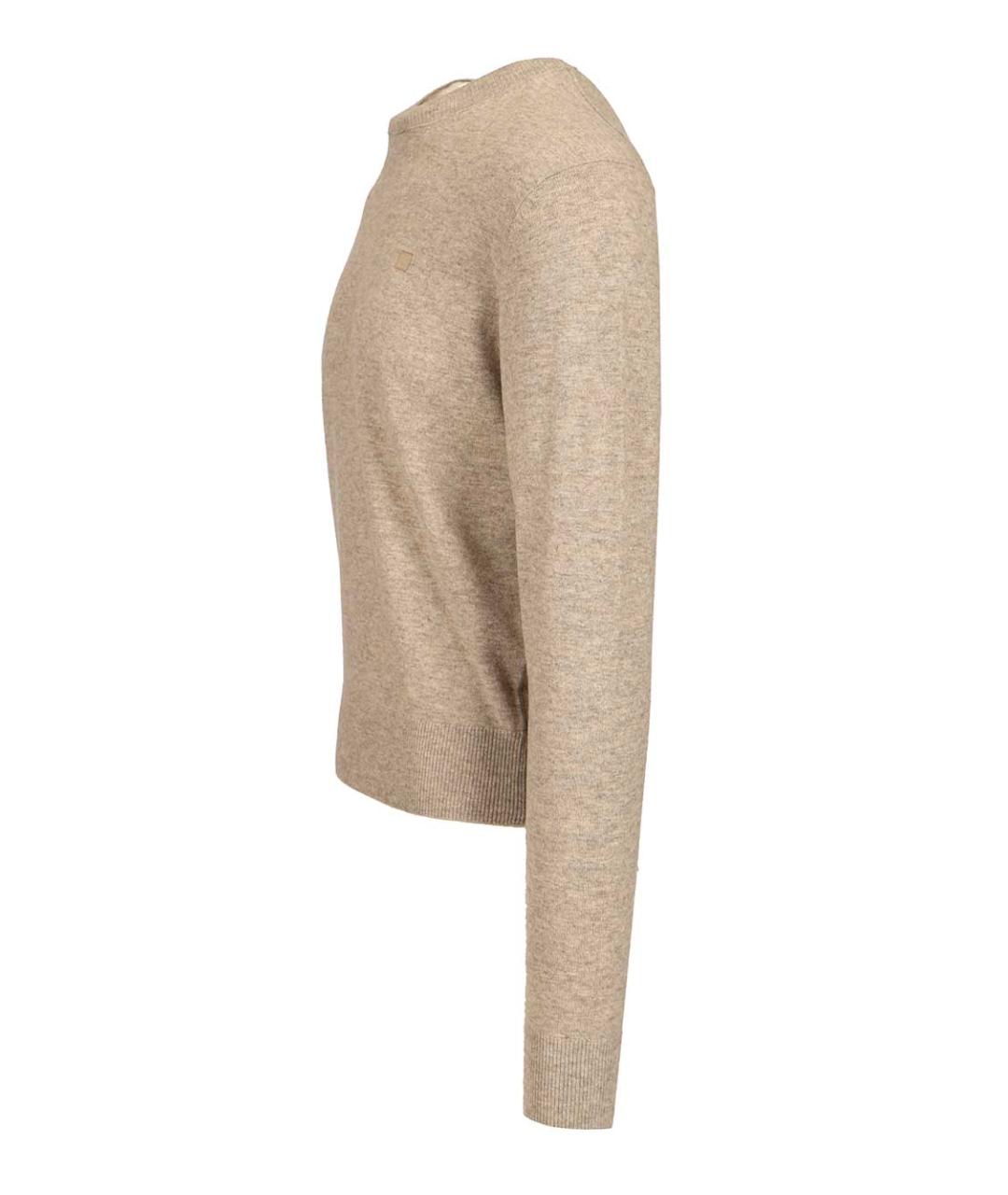 ACNE STUDIOS Бежевый шерстяной джемпер / свитер, фото 3