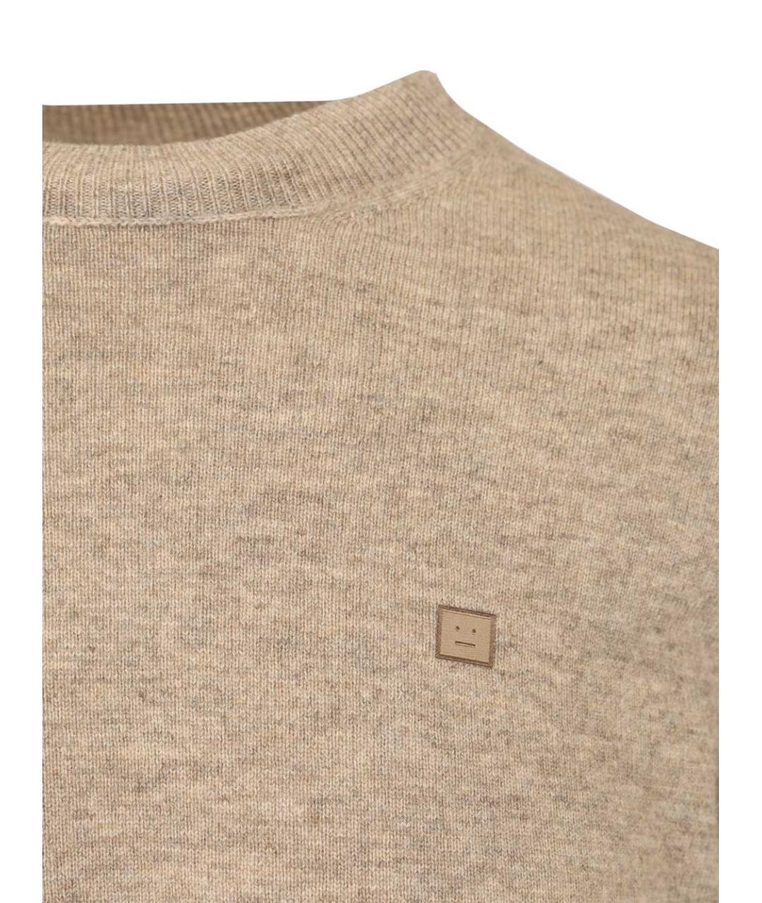 ACNE STUDIOS Бежевый шерстяной джемпер / свитер, фото 4