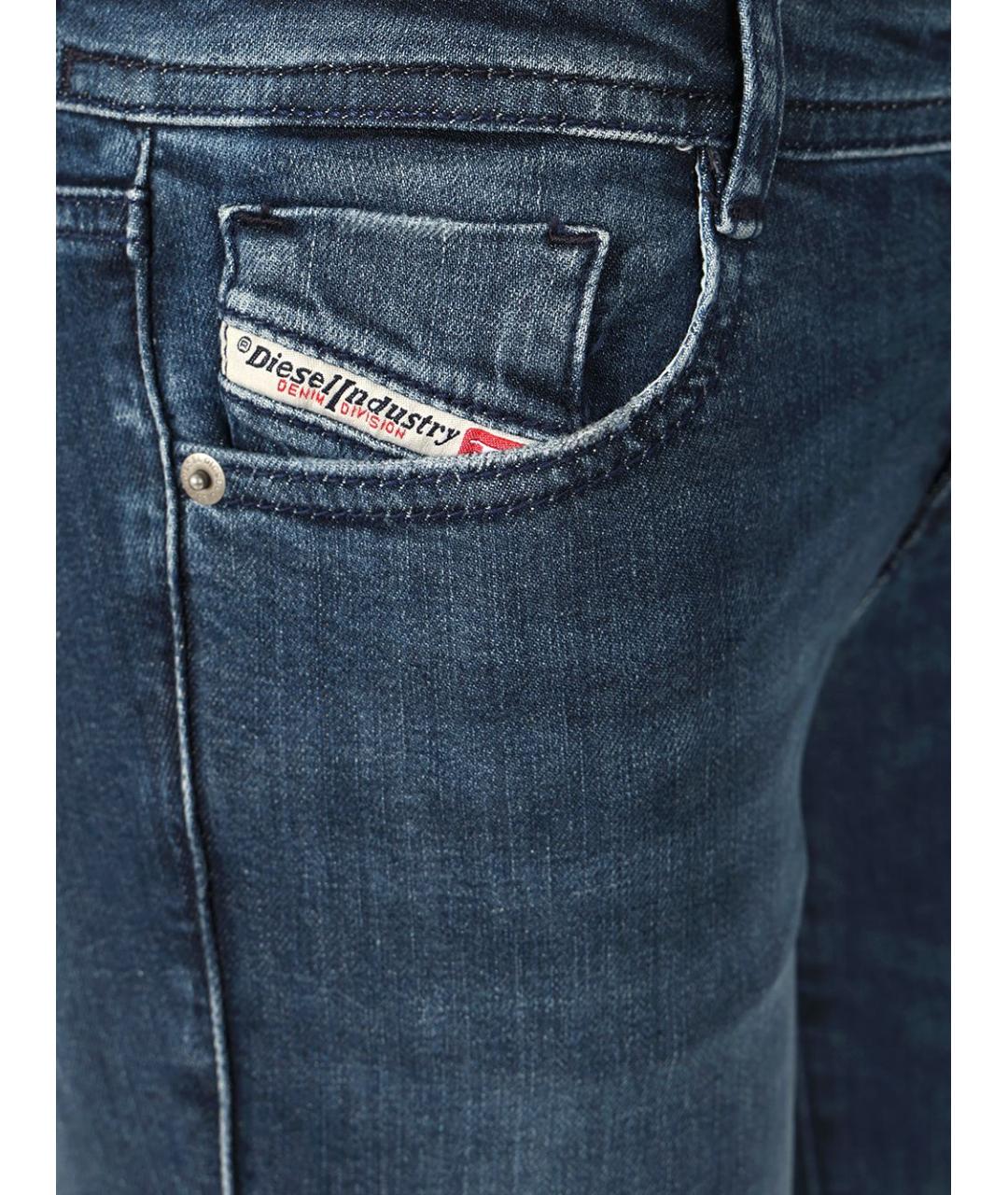 DIESEL Синие хлопко-эластановые джинсы клеш, фото 3