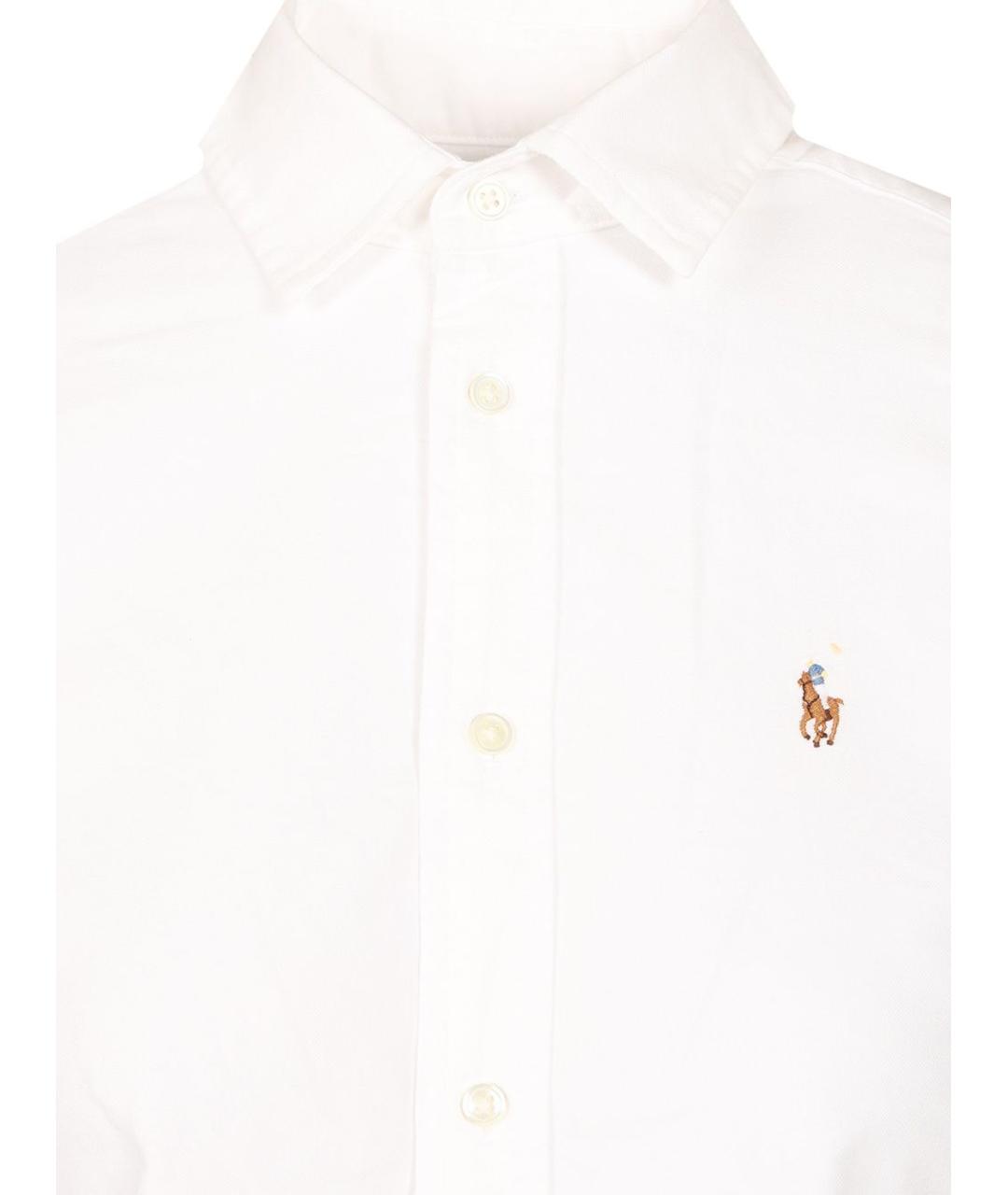 POLO RALPH LAUREN Белая хлопковая рубашка, фото 4