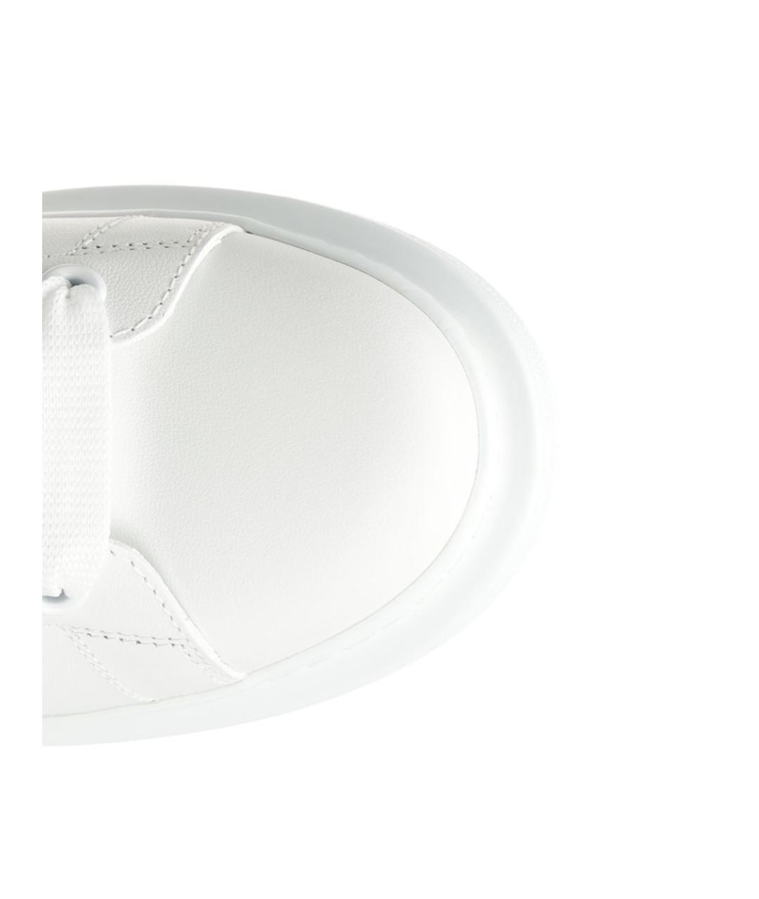 ALEXANDER MCQUEEN Белые кожаные кроссовки, фото 4