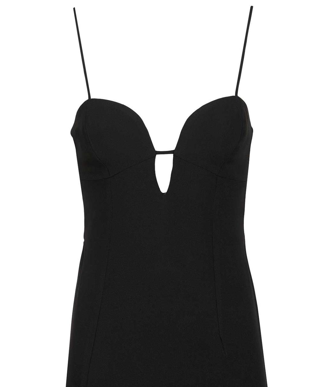 RAQUEL DINIZ Черное ацетатное вечернее платье, фото 4