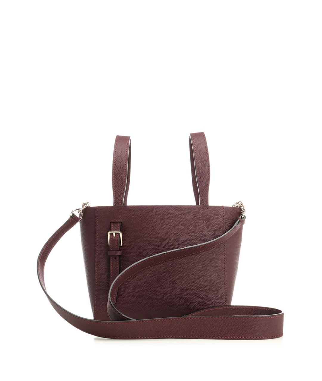 VALEXTRA Бордовая кожаная сумка тоут, фото 3