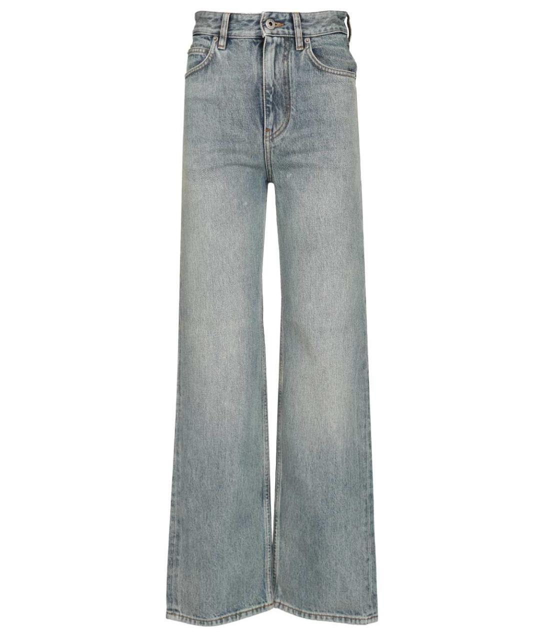 LOEWE Голубые хлопковые прямые джинсы, фото 1
