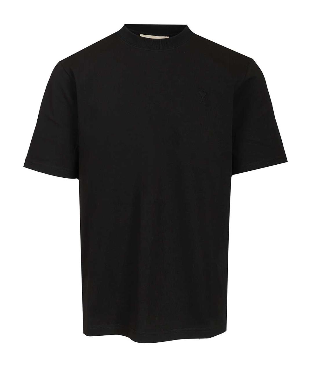 Ami Paris Черная хлопковая футболка, фото 1