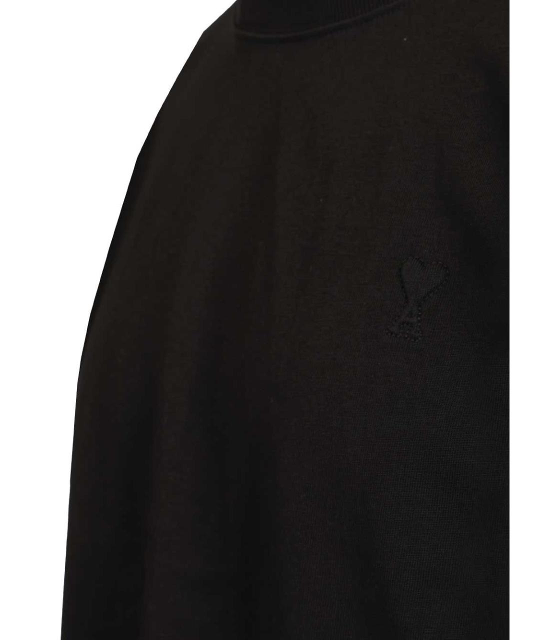 Ami Paris Черная хлопковая футболка, фото 4