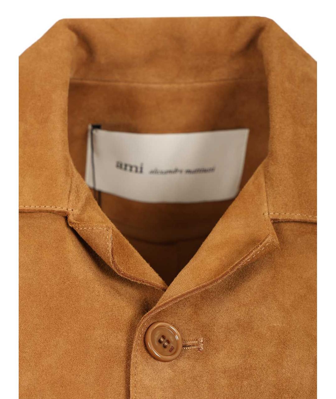 Ami Paris Коричневая замшевая куртка, фото 4