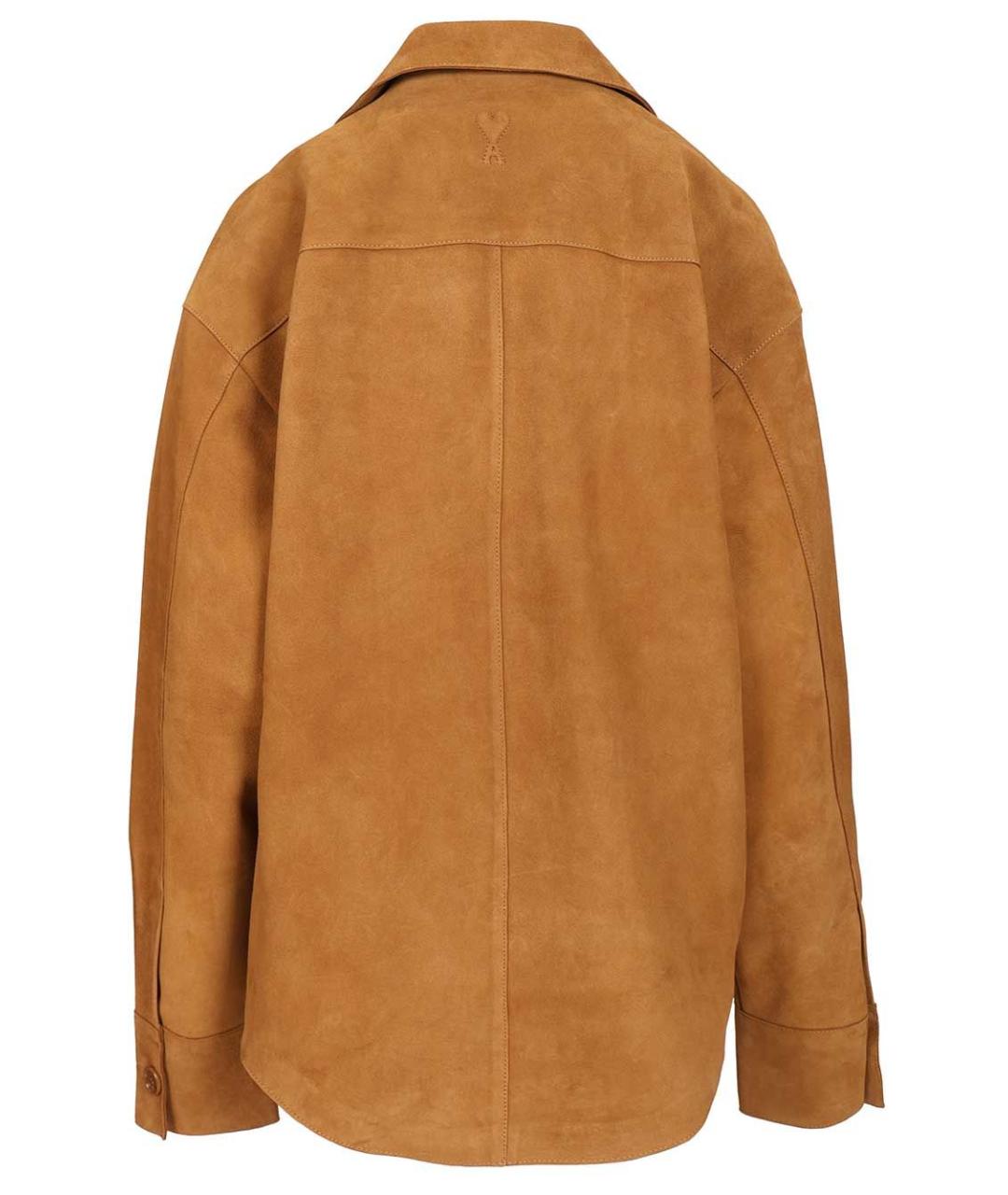 Ami Paris Коричневая замшевая куртка, фото 2