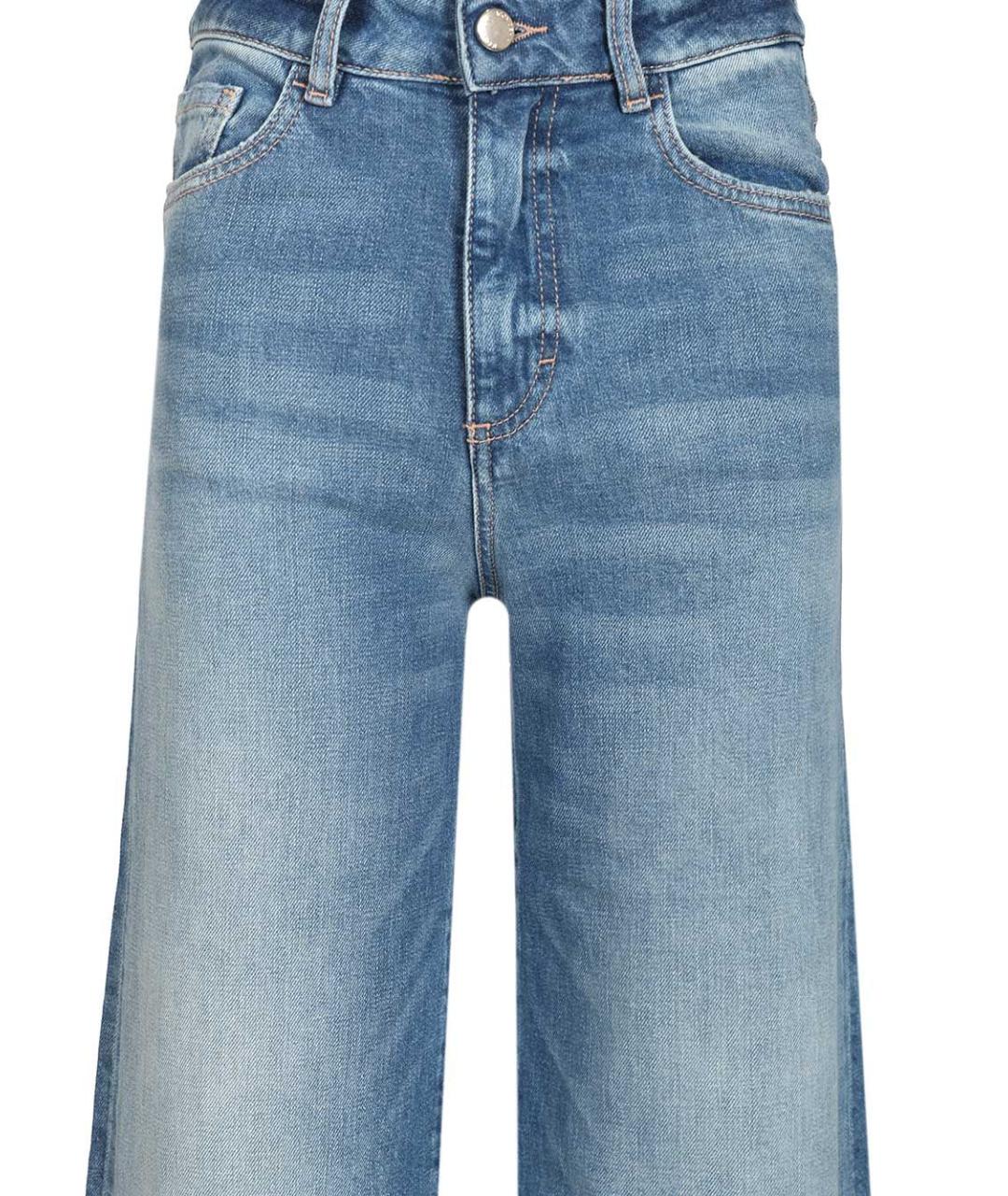ICON DENIM Голубые хлопко-эластановые прямые джинсы, фото 3