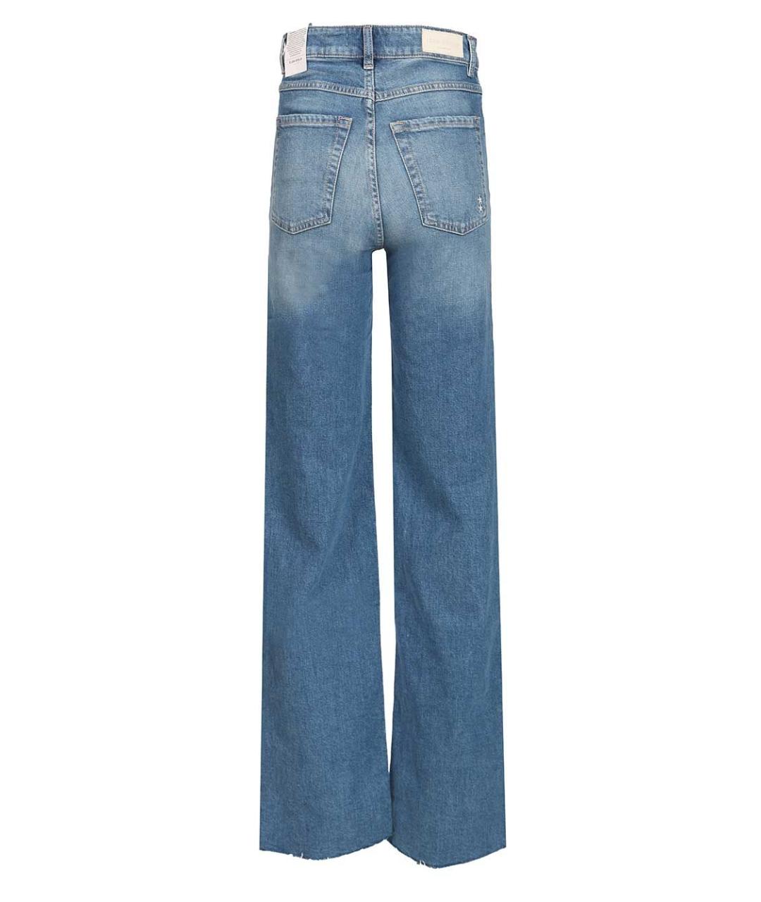 ICON DENIM Голубые хлопко-эластановые прямые джинсы, фото 2