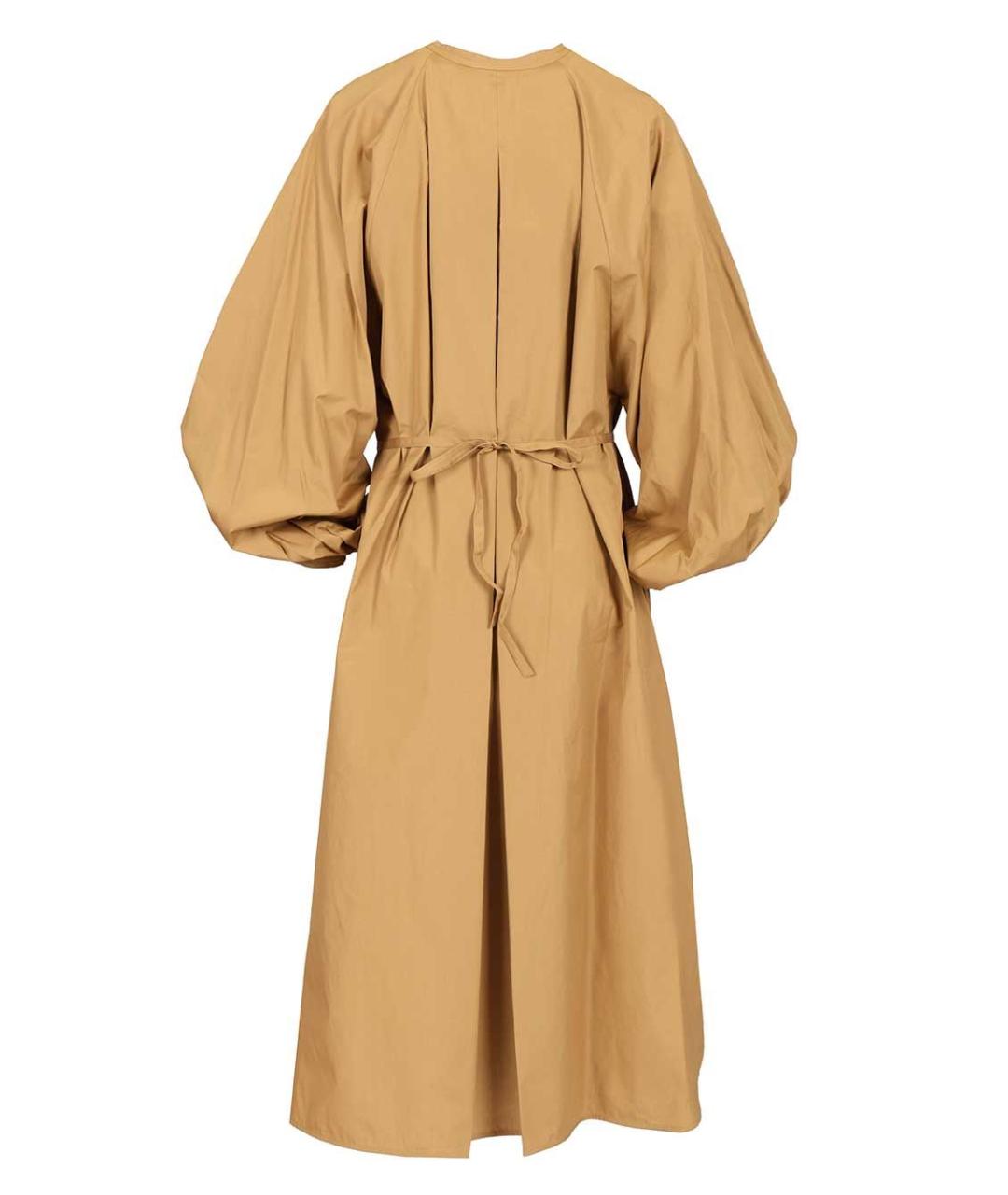 LOULOU STUDIO Бежевое хлопковое повседневное платье, фото 2