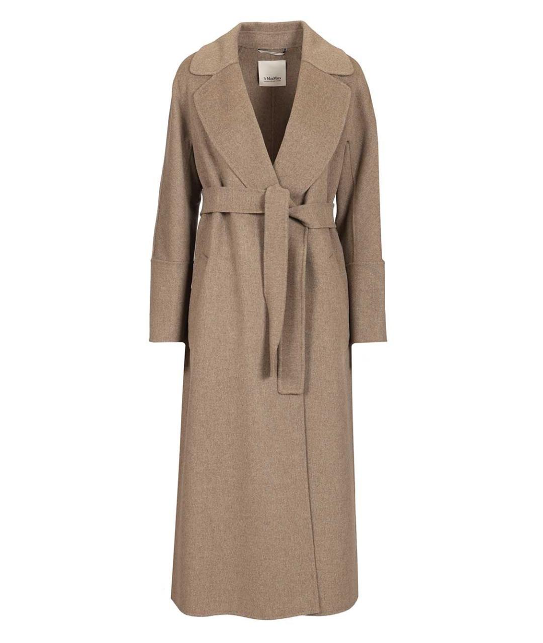 'S MAX MARA Бежевое шерстяное пальто, фото 1