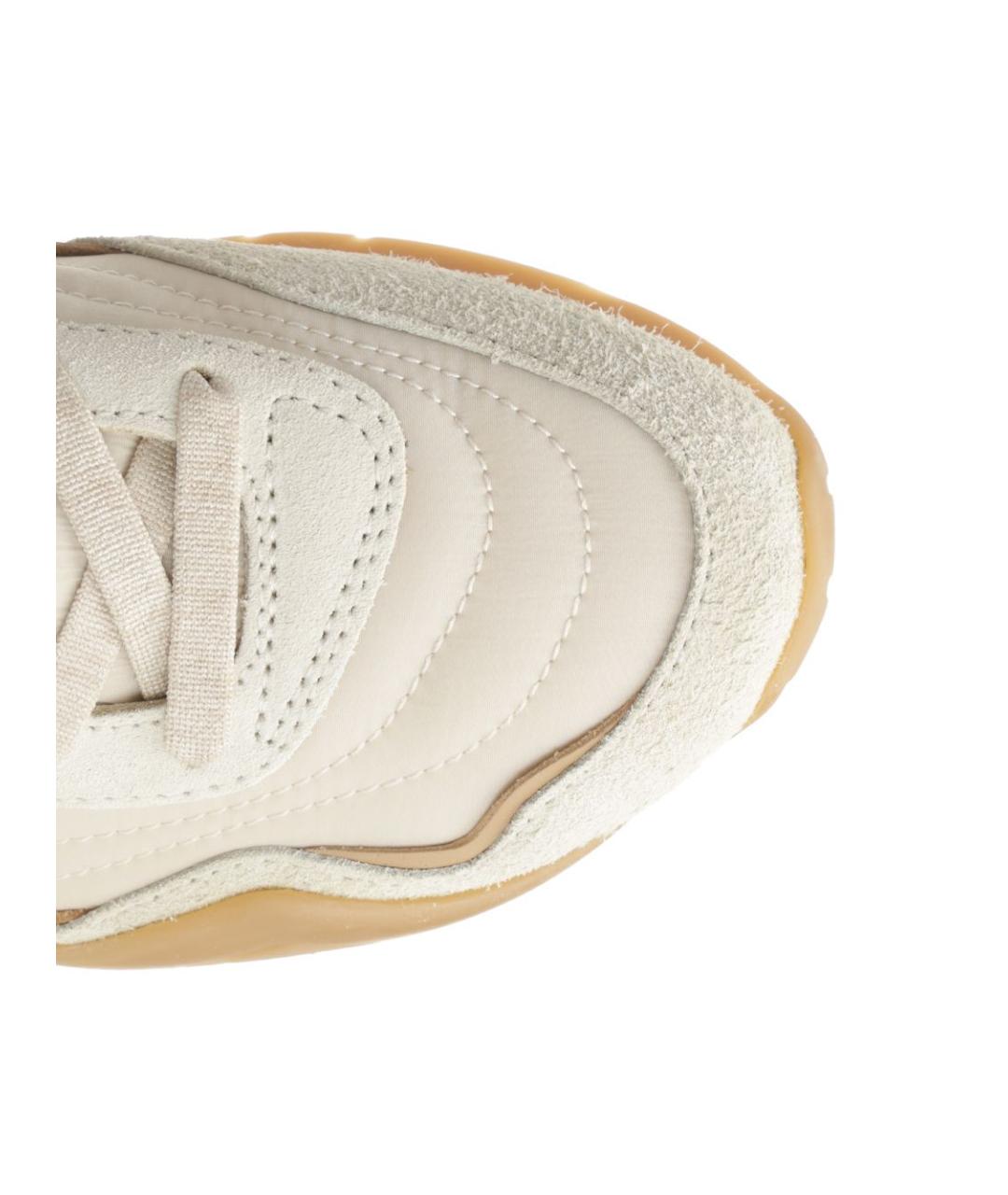 FENDI Белые замшевые кроссовки, фото 4