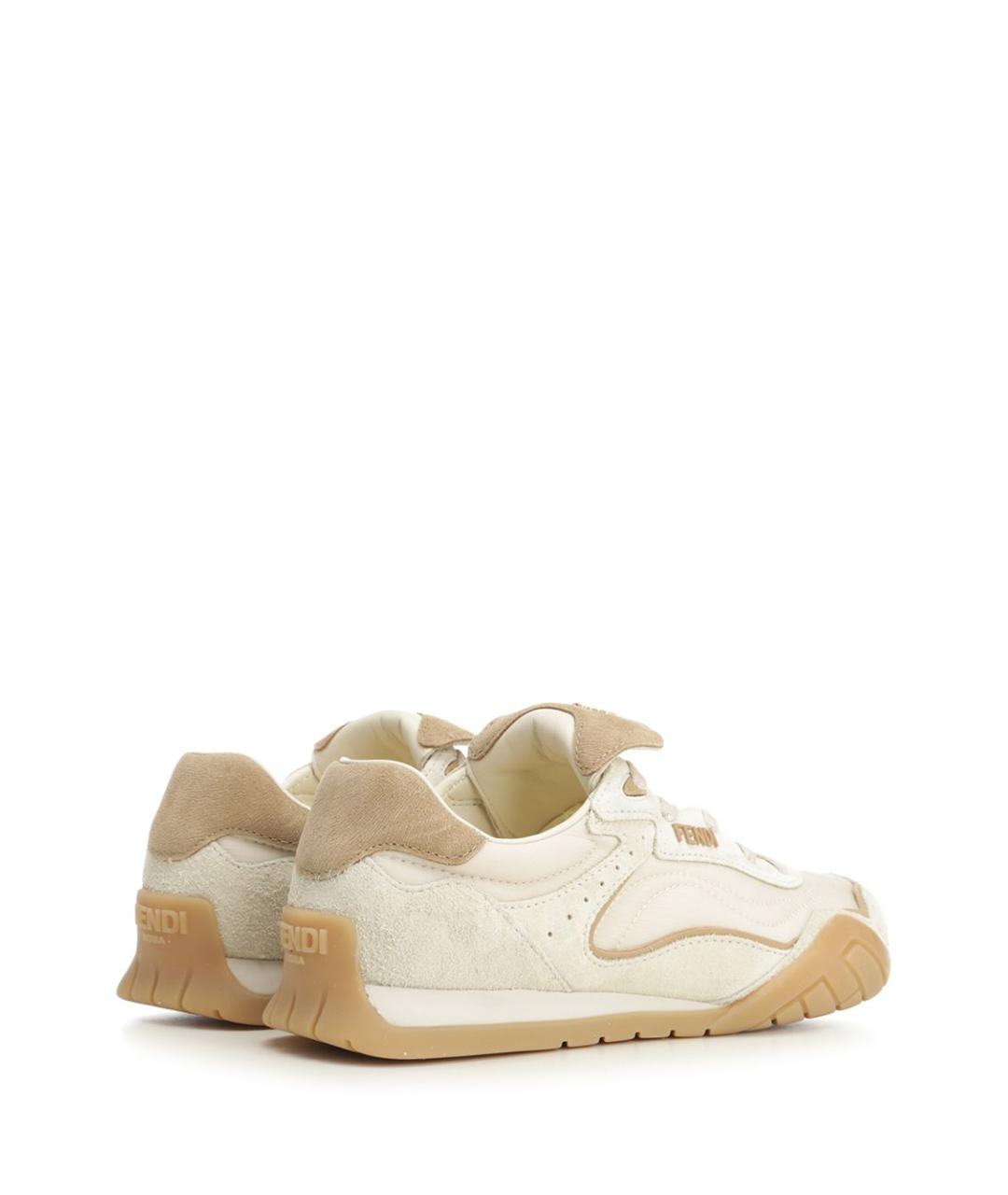 FENDI Белые замшевые кроссовки, фото 3