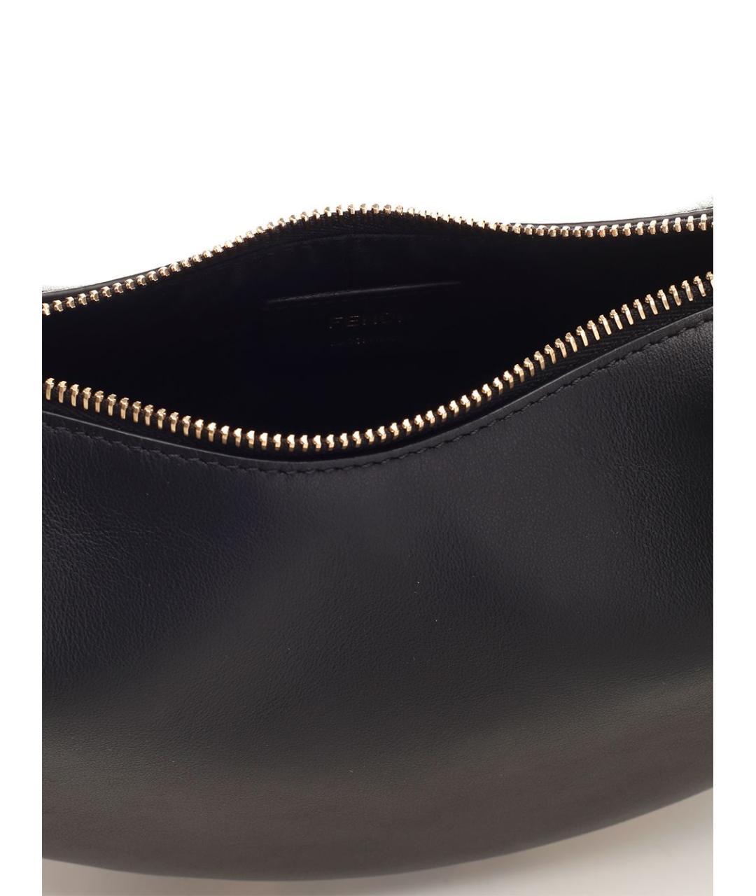 FENDI Черная кожаная сумка через плечо, фото 5