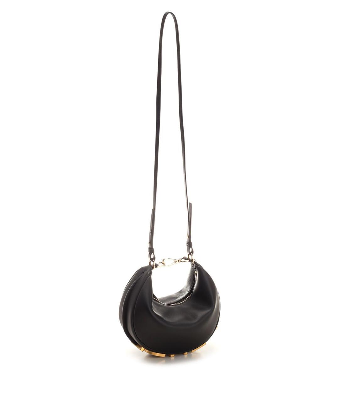 FENDI Черная кожаная сумка через плечо, фото 2