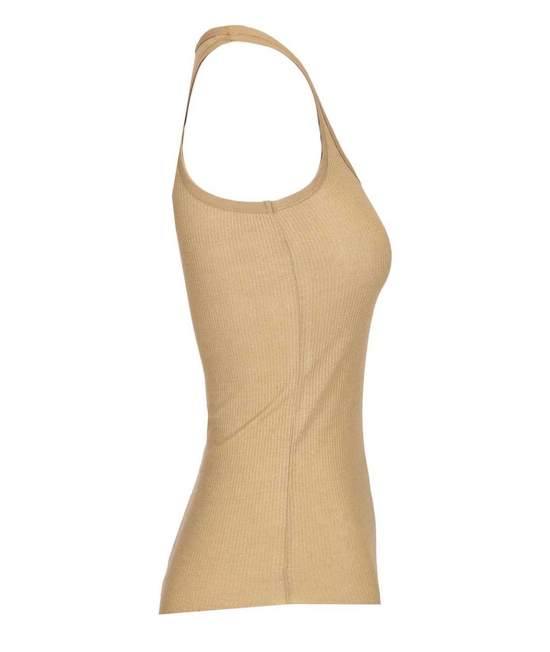 ISABEL MARANT Бежевая шелковая майка, фото 3