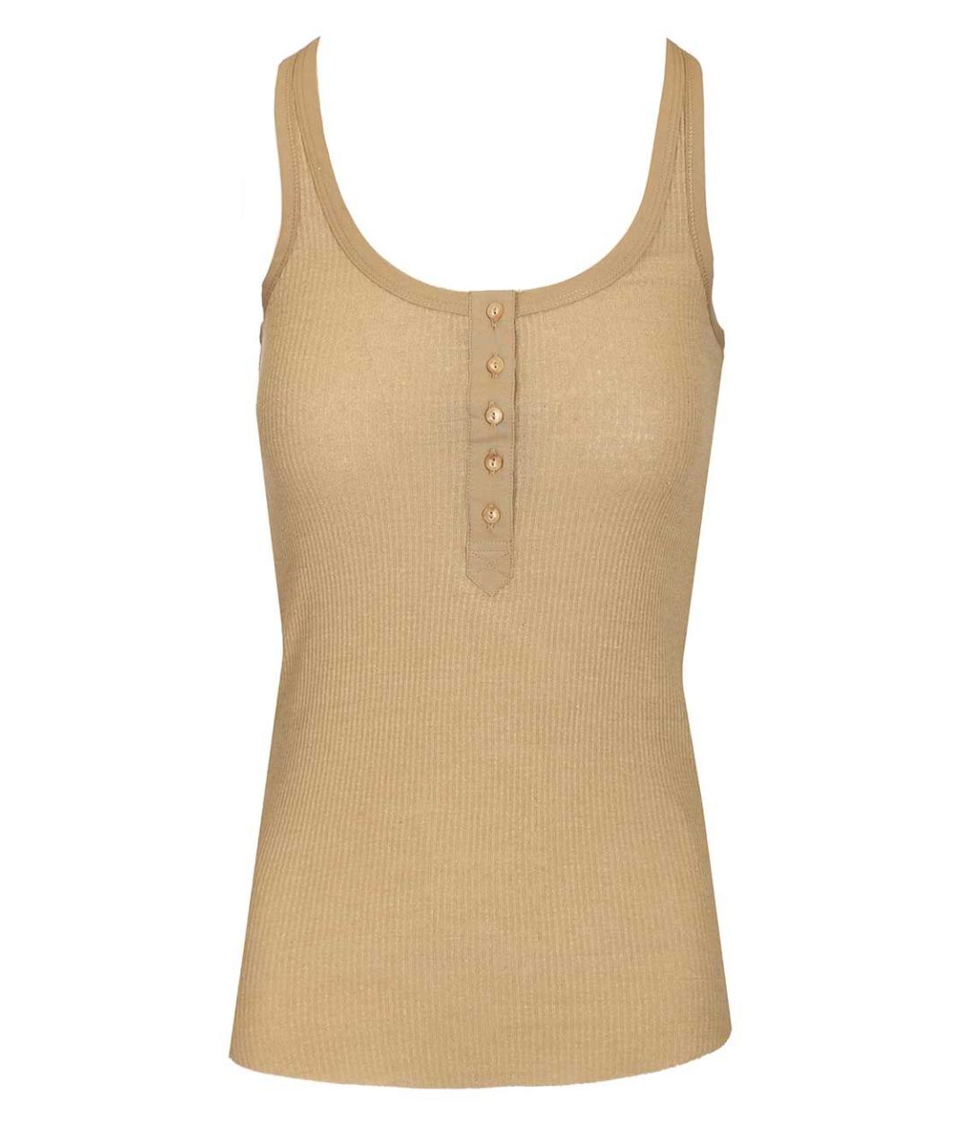 ISABEL MARANT Бежевая шелковая майка, фото 1