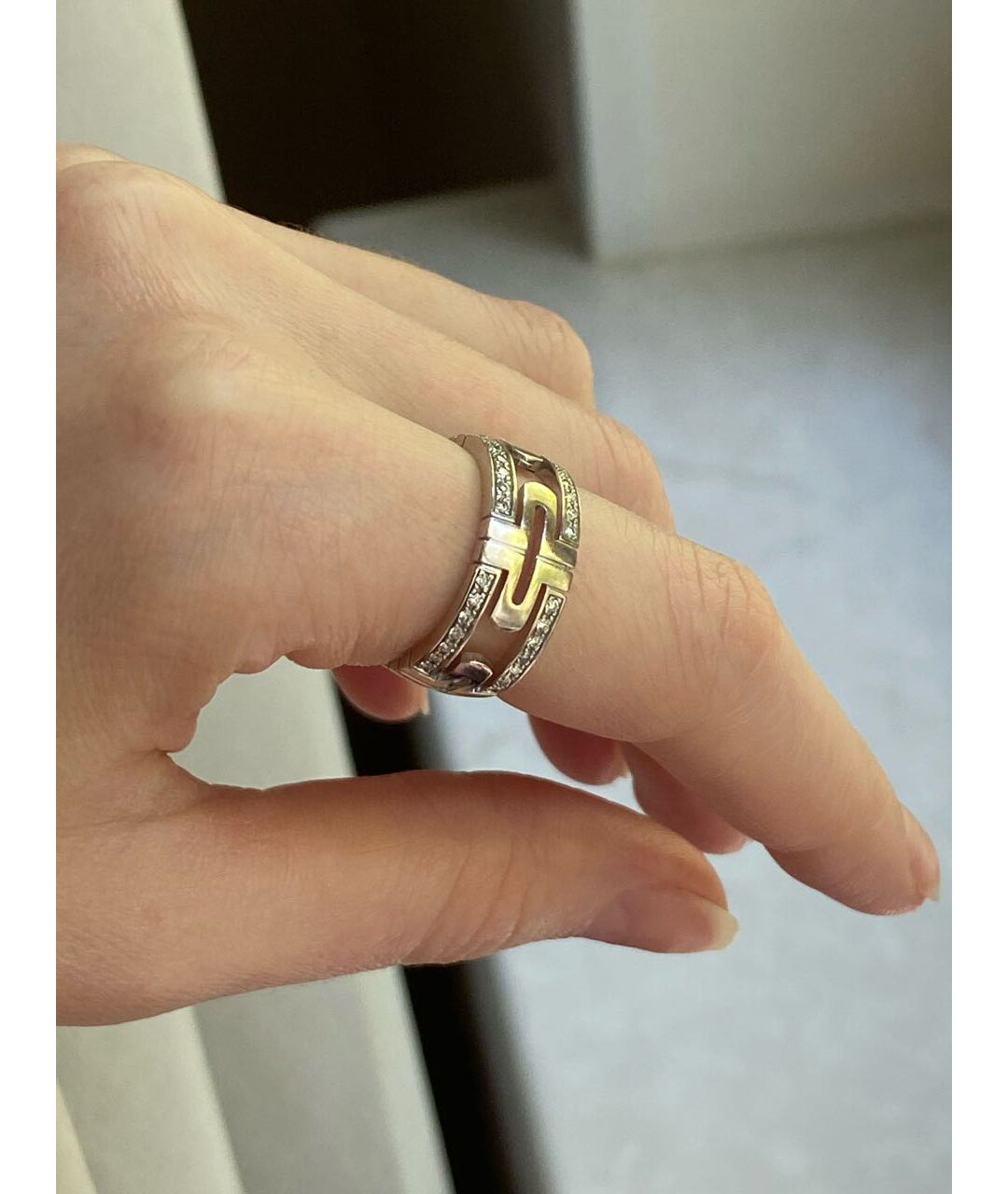 BVLGARI Белое кольцо из белого золота, фото 8