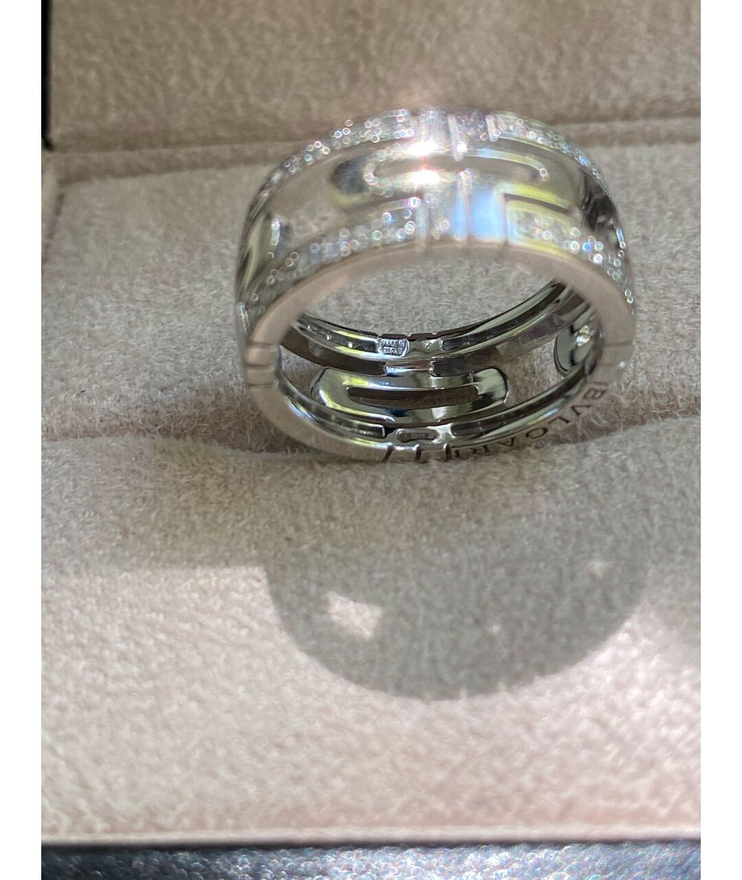 BVLGARI Белое кольцо из белого золота, фото 7