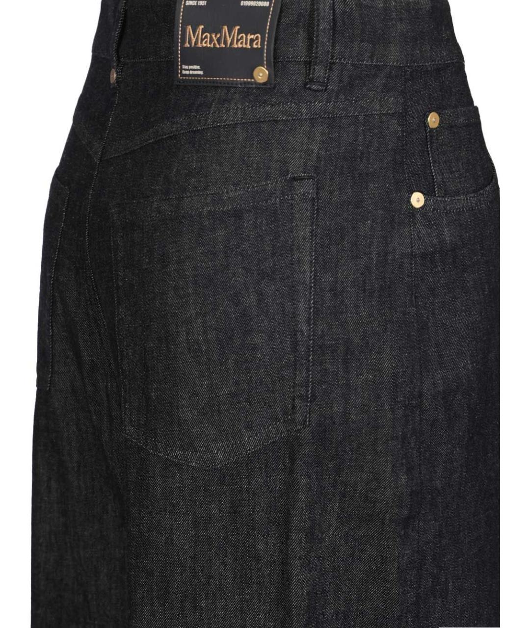'S MAX MARA Синие хлопковые прямые джинсы, фото 5