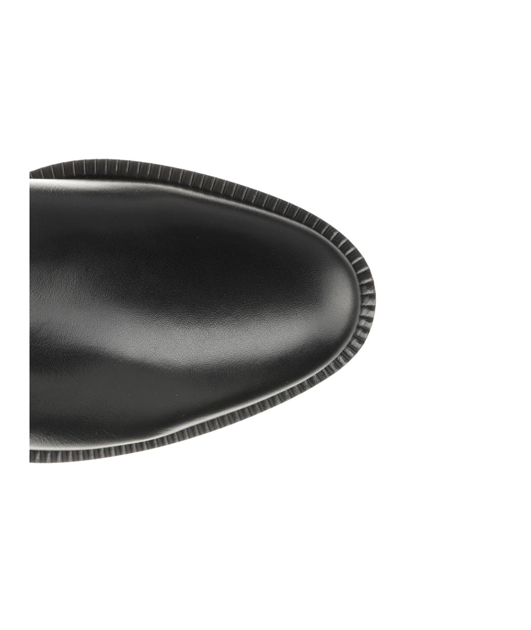 FERRAGAMO Черные кожаные сапоги, фото 4