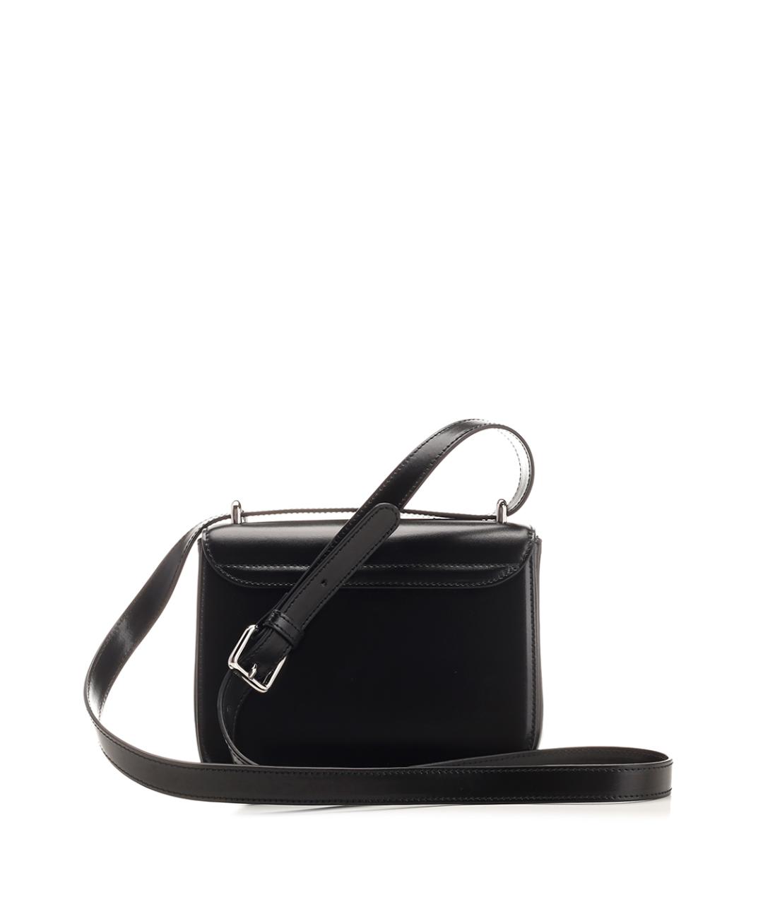 VIVIENNE WESTWOOD Черная кожаная сумка через плечо, фото 3