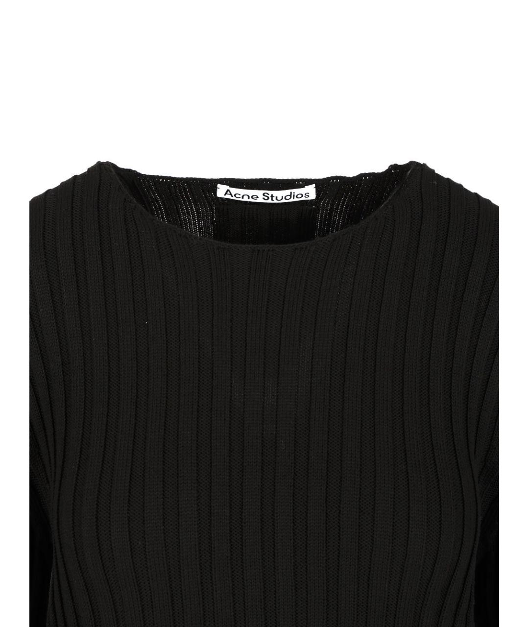 ACNE STUDIOS Черный хлопковый джемпер / свитер, фото 4