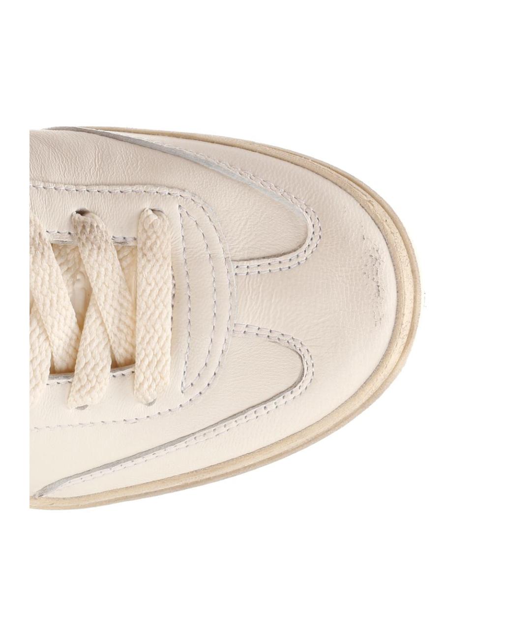 GOLDEN GOOSE DELUXE BRAND Белые кожаные кроссовки, фото 4