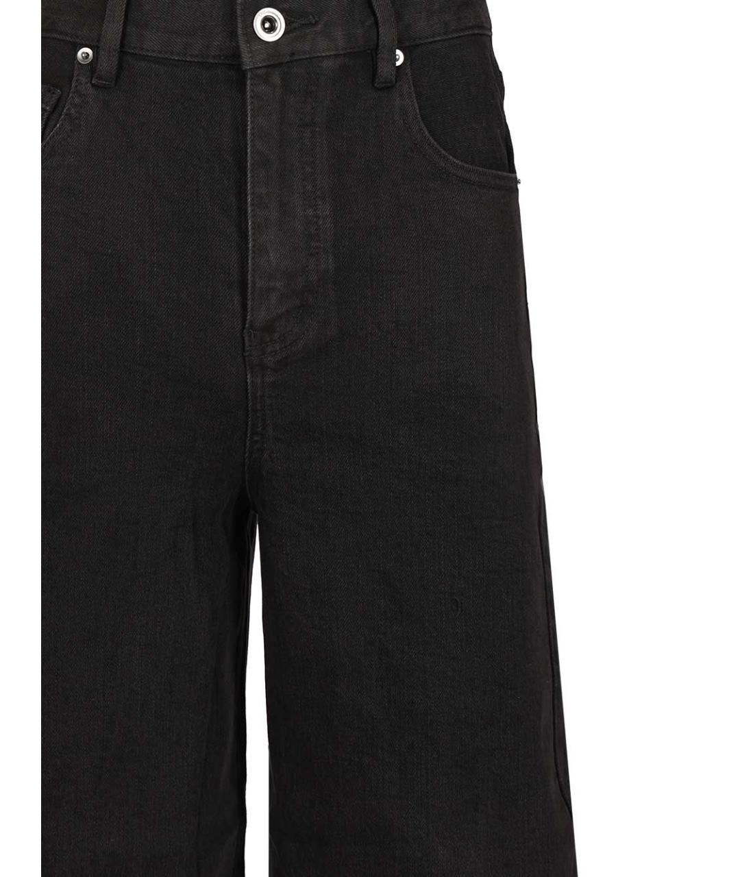 SELF-PORTRAIT Черные хлопко-эластановые прямые джинсы, фото 4