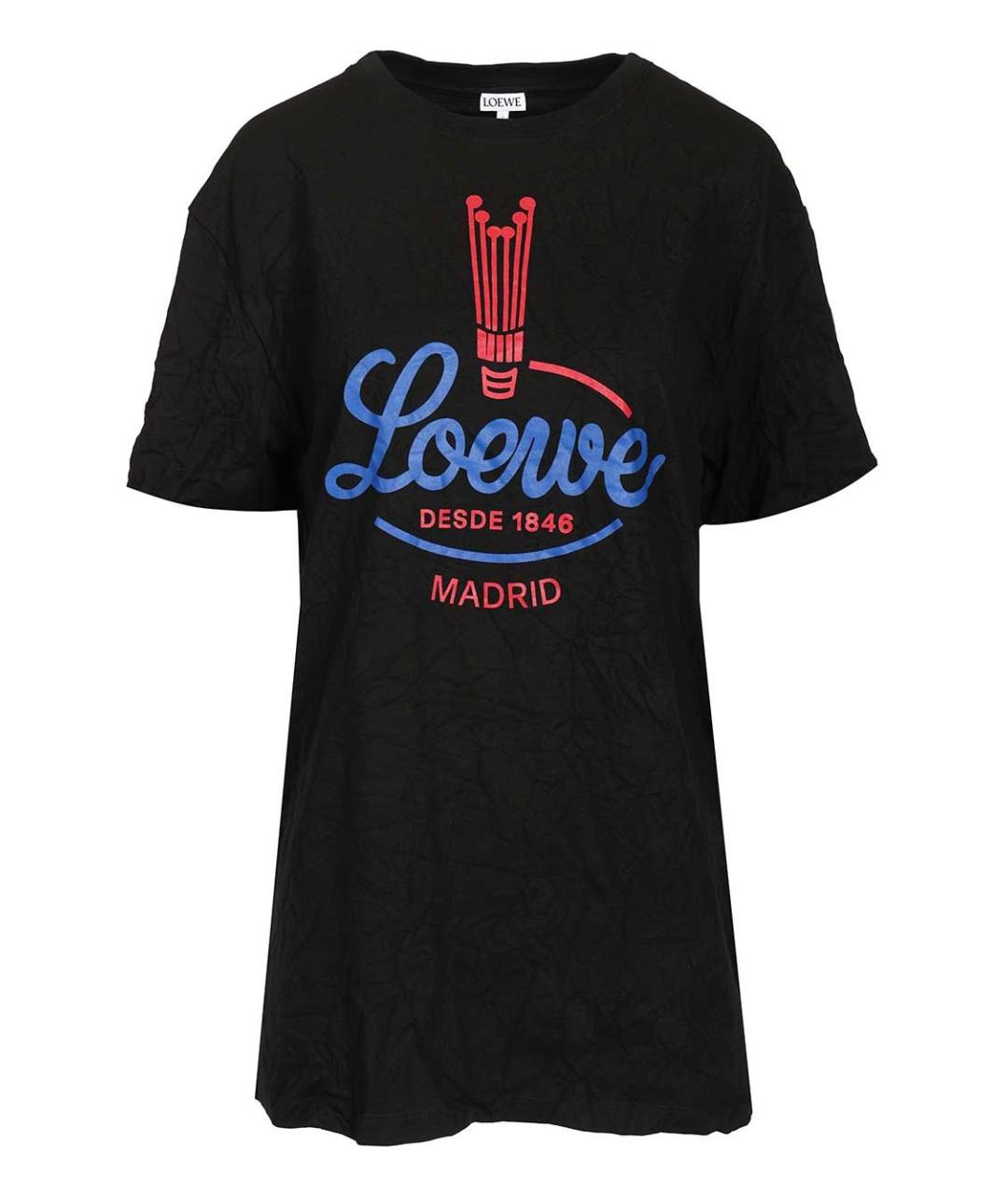 LOEWE Черная хлопковая футболка, фото 1