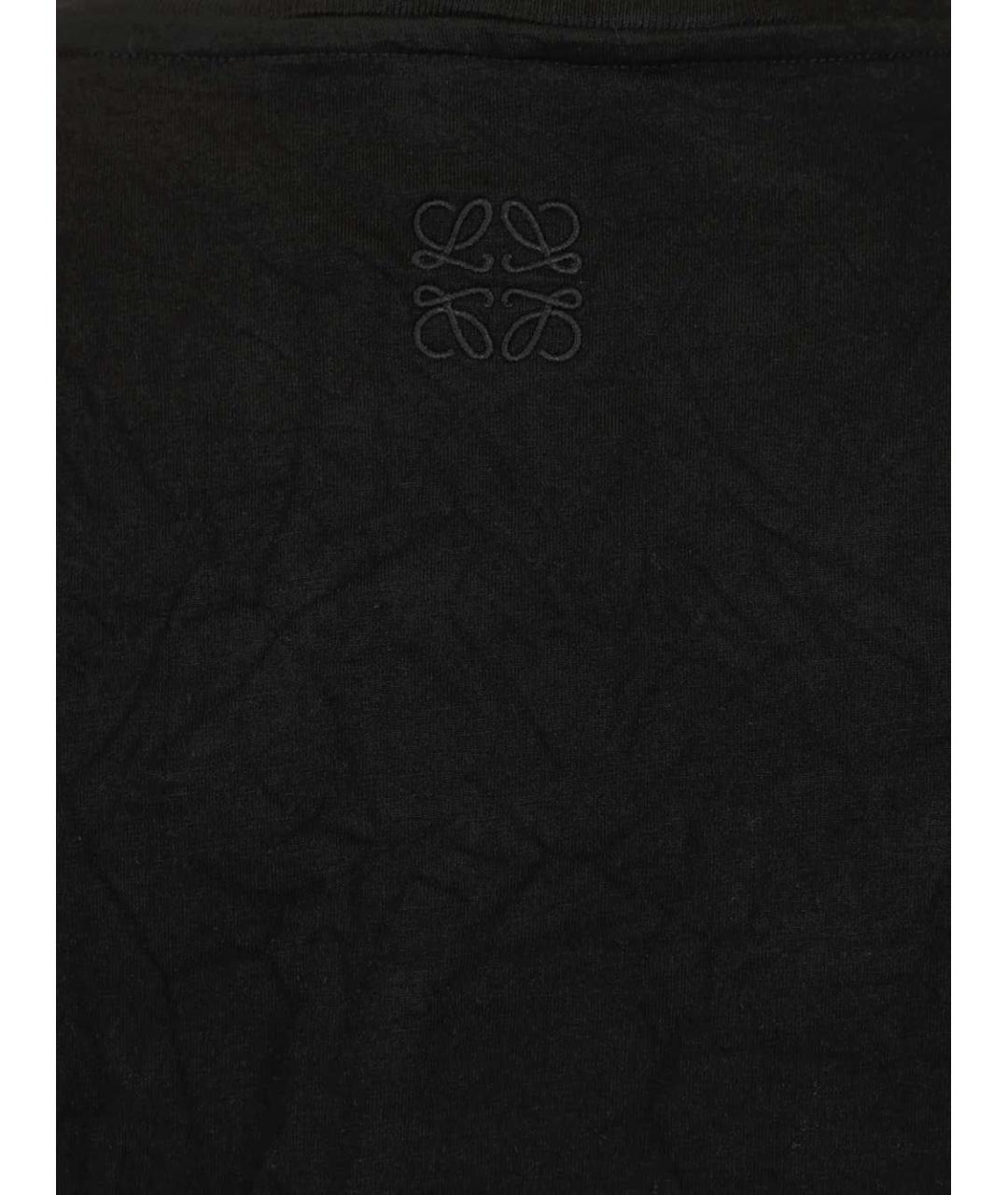 LOEWE Черная хлопковая футболка, фото 4