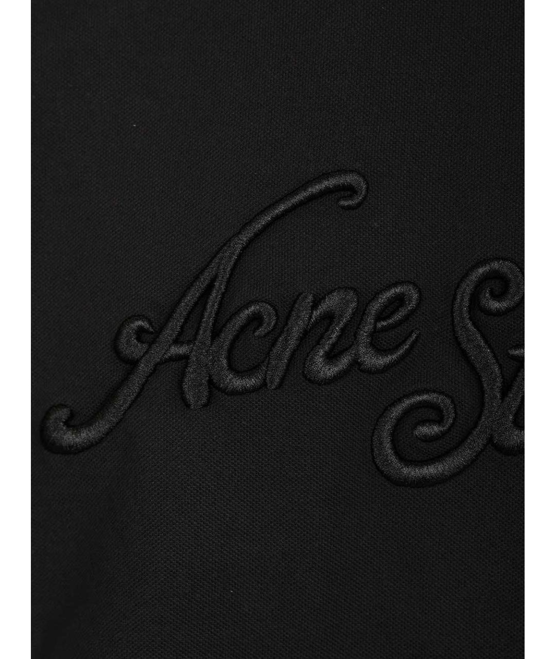ACNE STUDIOS Черная хлопковая футболка, фото 3