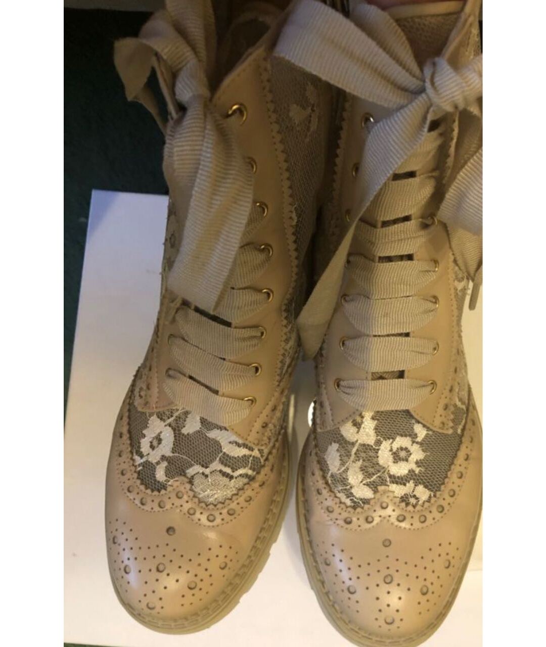 NANDO MUZI Бежевые кожаные ботинки, фото 5