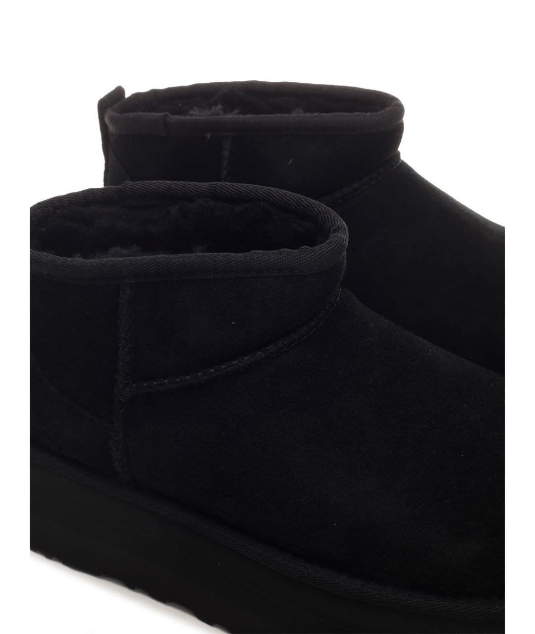 UGG AUSTRALIA Черные кожаные ботинки, фото 5